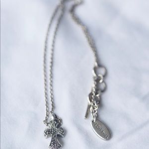 Sterling silver cross necklace.